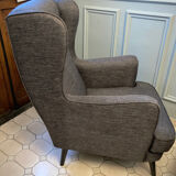 Fauteuil à grand dossier en tissu