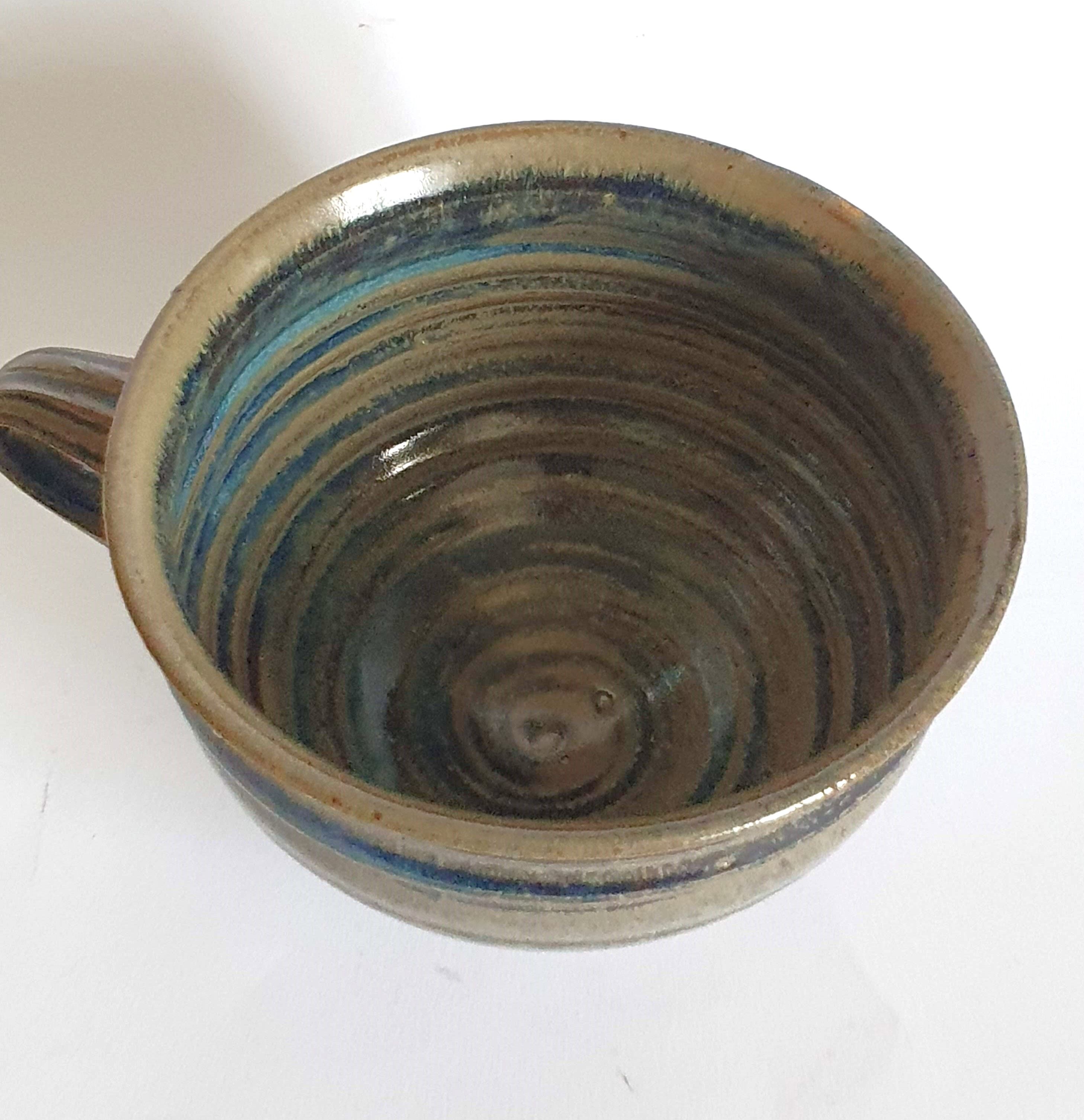 Ceramic cup signed MCB La Borne