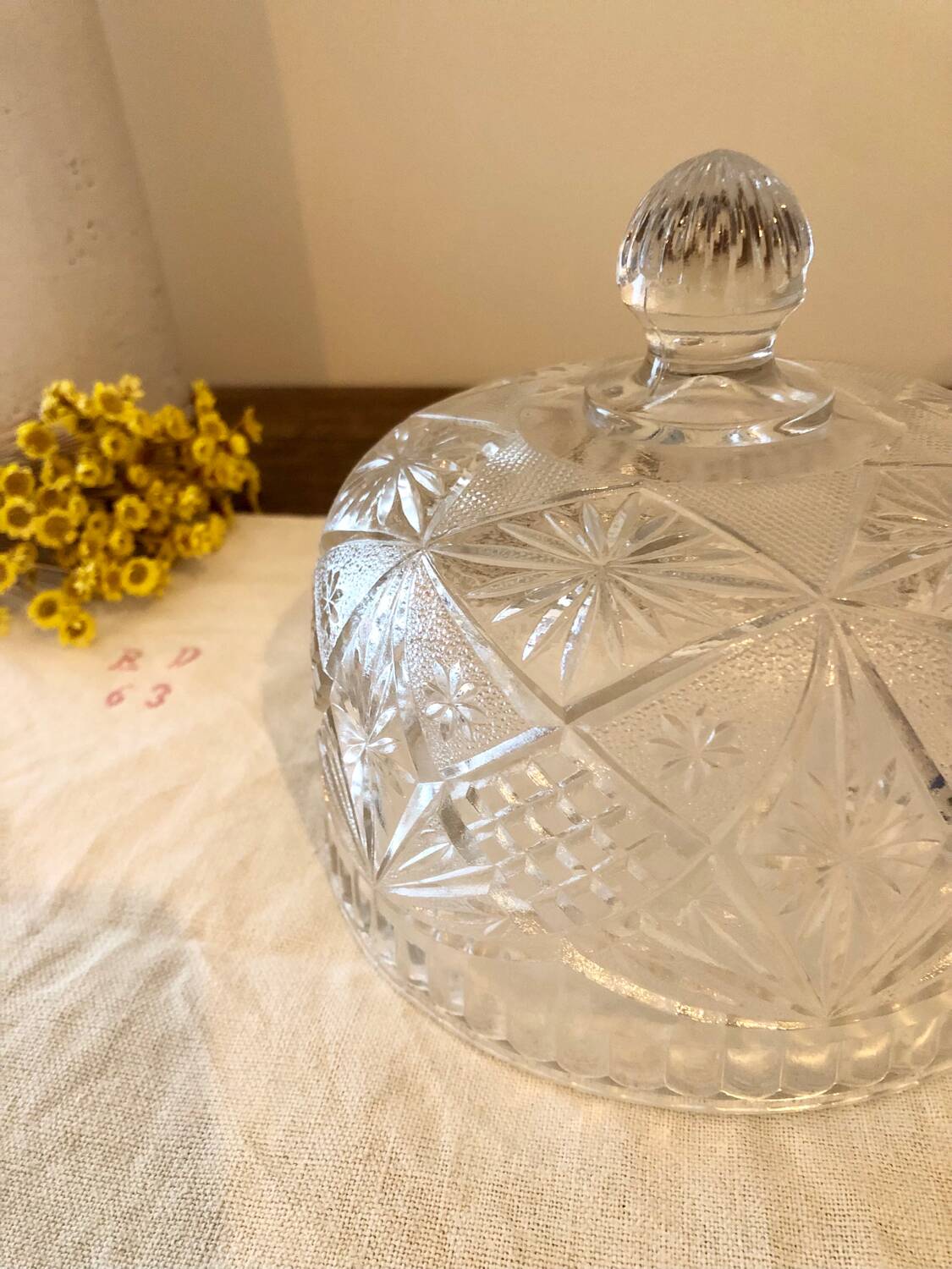 Antique bell jar made of molded glass