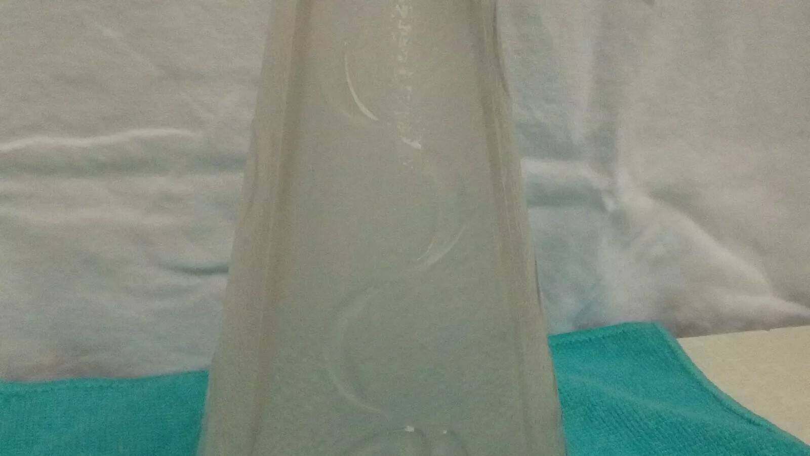 Hyacinth vase in frosted satin glass art nouveau period early 20th century