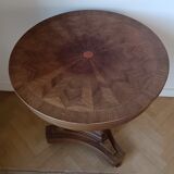 English marquetry pedestal table