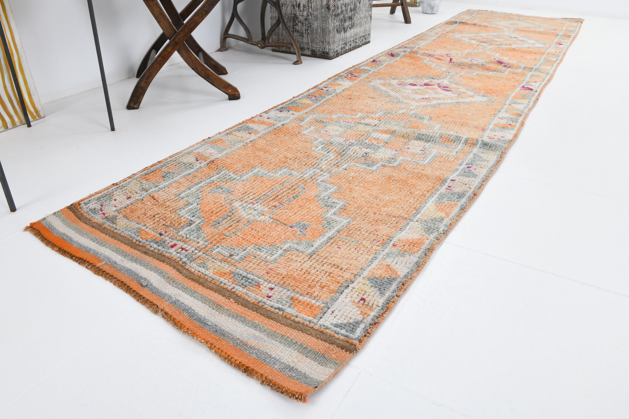 3x12 Vintage Herki Runner Rug, 83x367Cm
