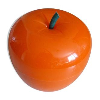 Seau à glaçons pomme orange, années 70