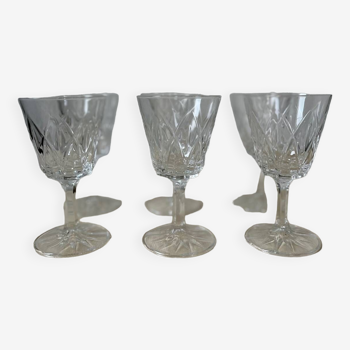 Ensemble de 6 verres en cristal Reims 1950