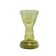 Mid-century modern vase, olive glass, Poland, 1970s.
