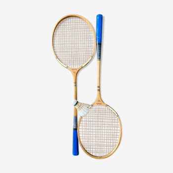 Paire de raquettes de badminton vintage