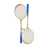 Pair of vintage badminton rackets