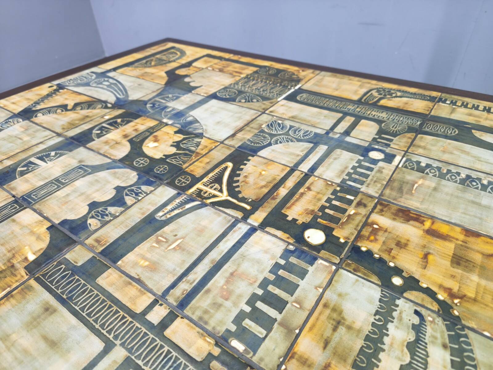 Haslev Wood and Tile Coffee Table by Otto Detlefsen, 1960s