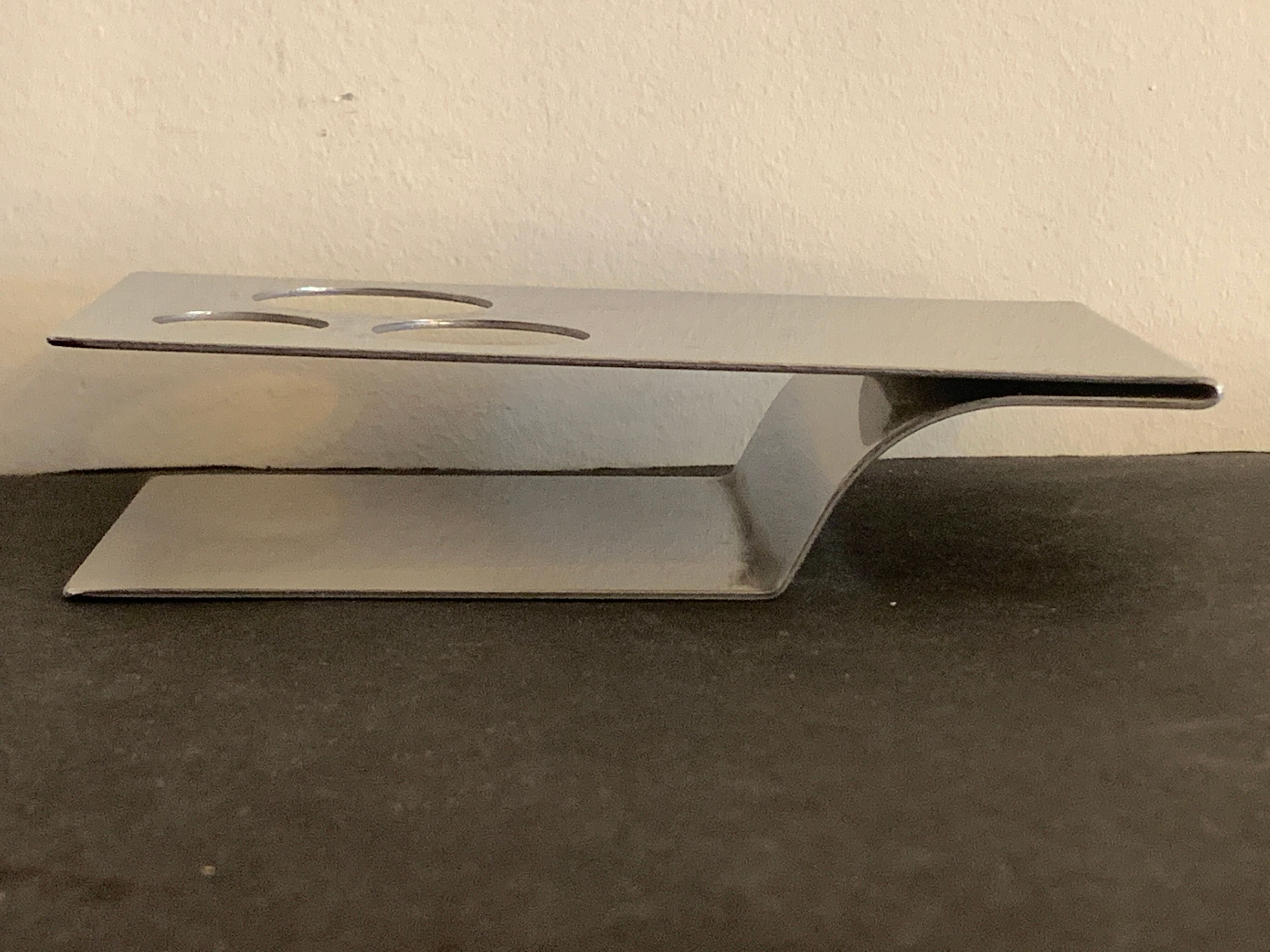 Soliflore vase en inox Létang Rémy, 1970