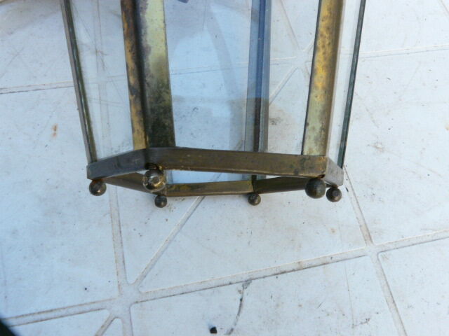 Brass lantern pendant lamp