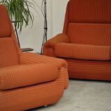 Complete orange salon JITONA in Atlantis Space Age style from the 1970s.