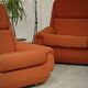 Complete orange salon JITONA in Atlantis Space Age style from the 1970s.