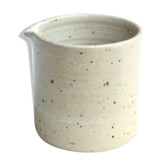 Pot à lait crémier beige en céramique, années 70