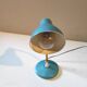 Lampe de bureau vintage Aluminor bleue