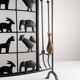 Wrought iron fireplace screen by Atelier Marolles, France, 1950s
