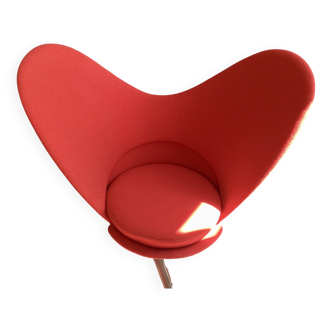 Fauteuil Heart Cône par Verner Panton Rouge