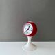 Space age table clock, vintage alarm clock tulip foot, ball clock victoria clock, 70's