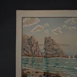 Lithograph by Henri Rivière The Aspects of Nature - The Sea