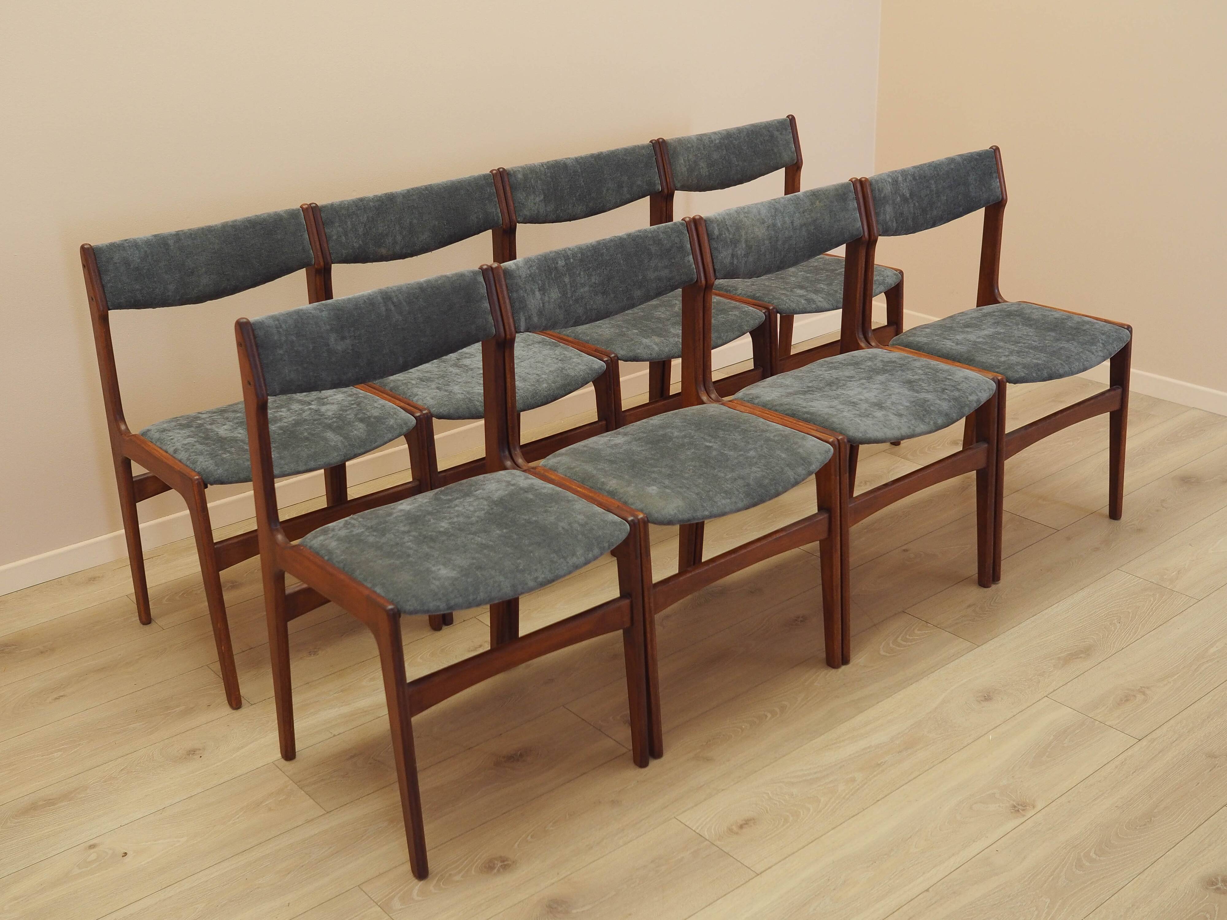 Set of four teak chairs, Danish design, 1970s, made in Denmark
