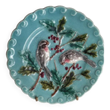 Sarreguemines Birds Barbotine Plate