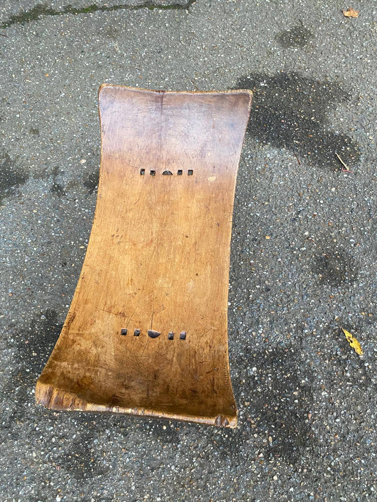 Ashanti African stool from Ivory Coast, carved from solid wood