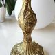 Old chandelier with 5 branches, decorated with Rinceaux, Louis XV / Rocaille style. In gilded bronze