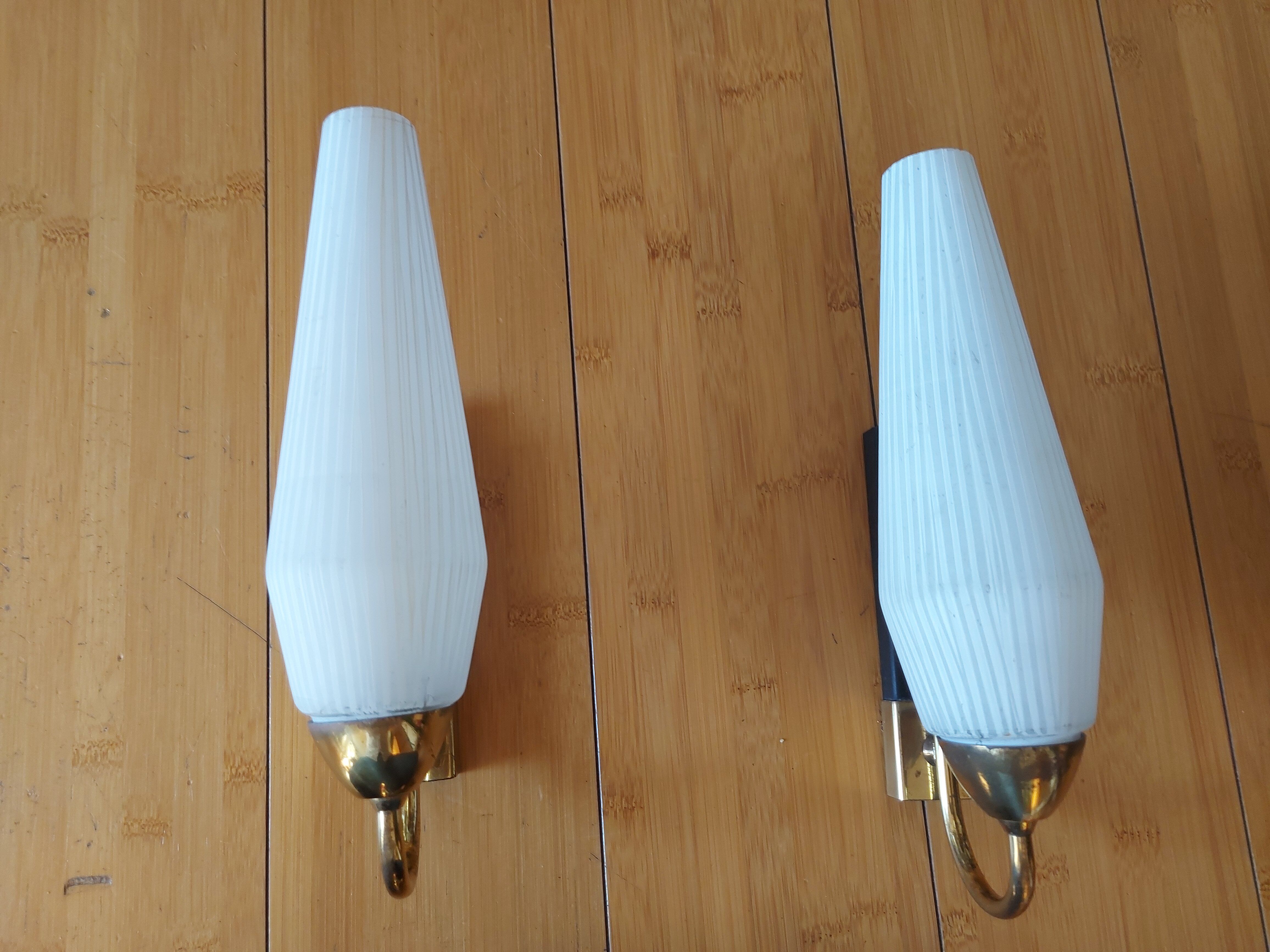 Pair of vintage wall light 50'S Lunel