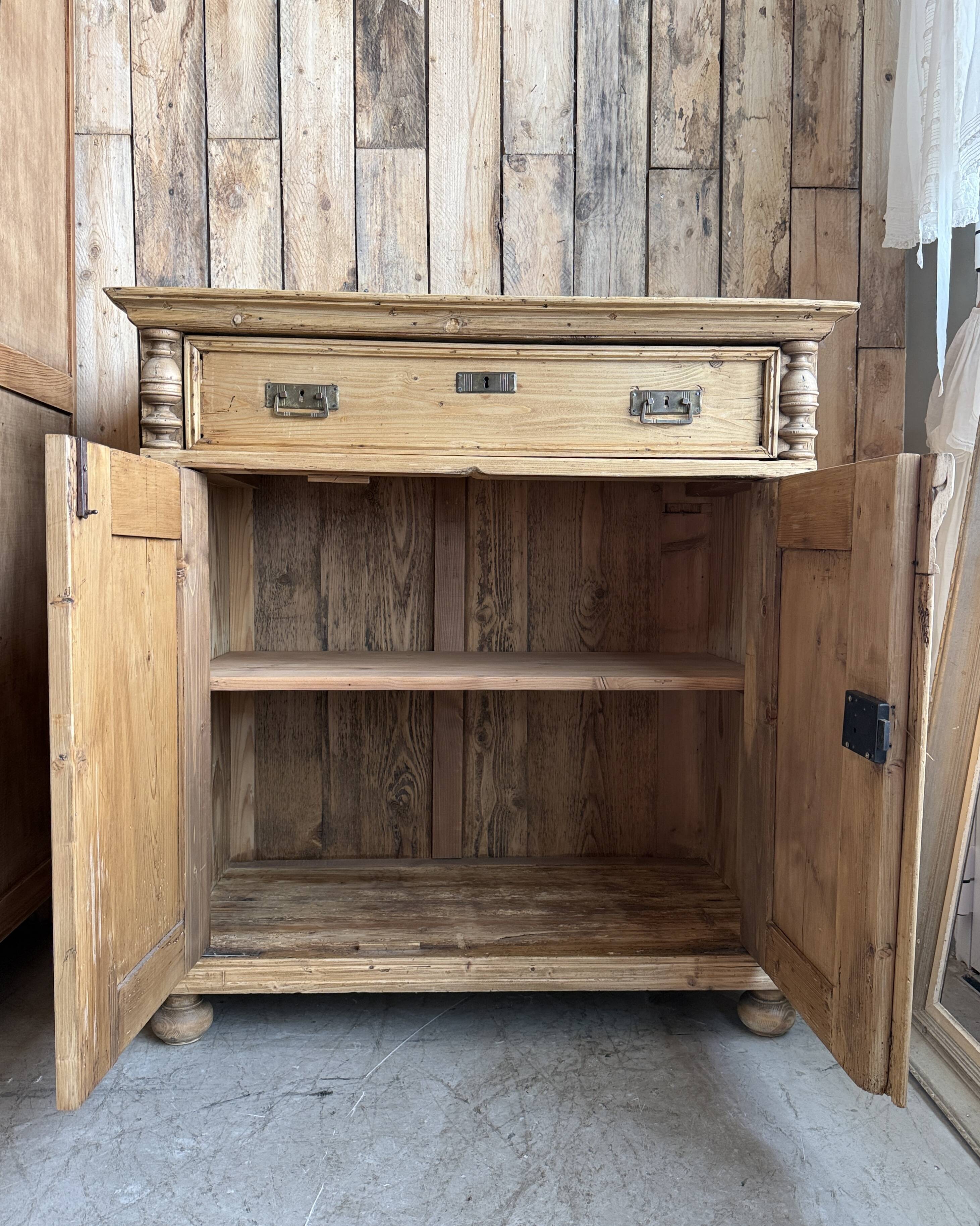 Antique solid pine sideboard