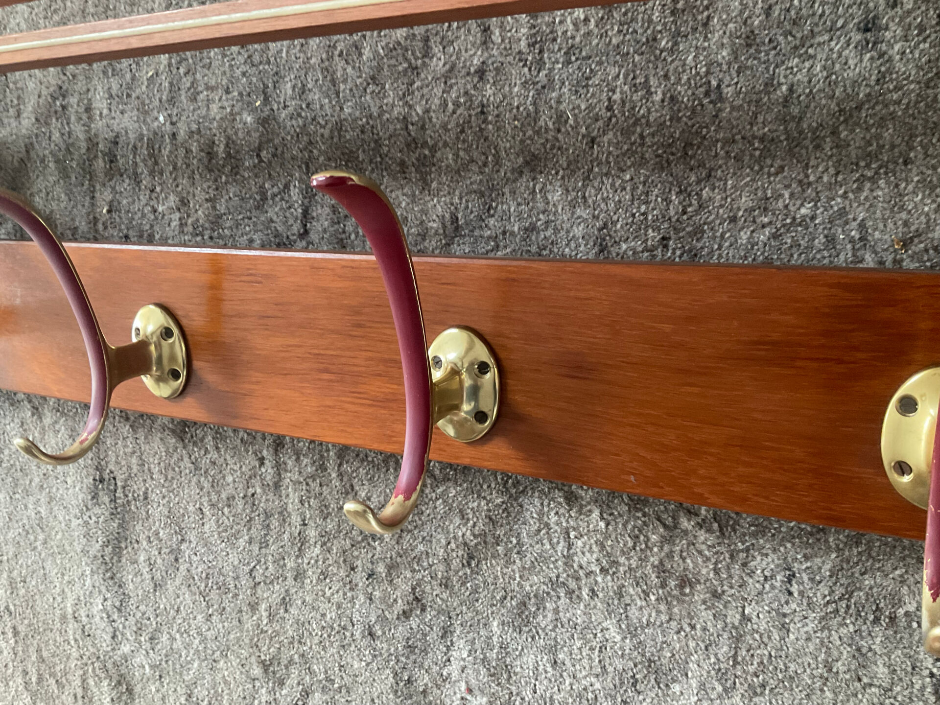 Scandinavian coat rack wardrobe in teak from the 1960s.