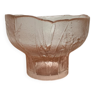 Large glass bowl from the mid-century by Heiniä Kainalossa for Humppila, Finland.