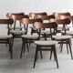 Ensemble de 10 chaises à repas "Kastrup" de Louis van Teeffelen, design néerlandais, années 1960