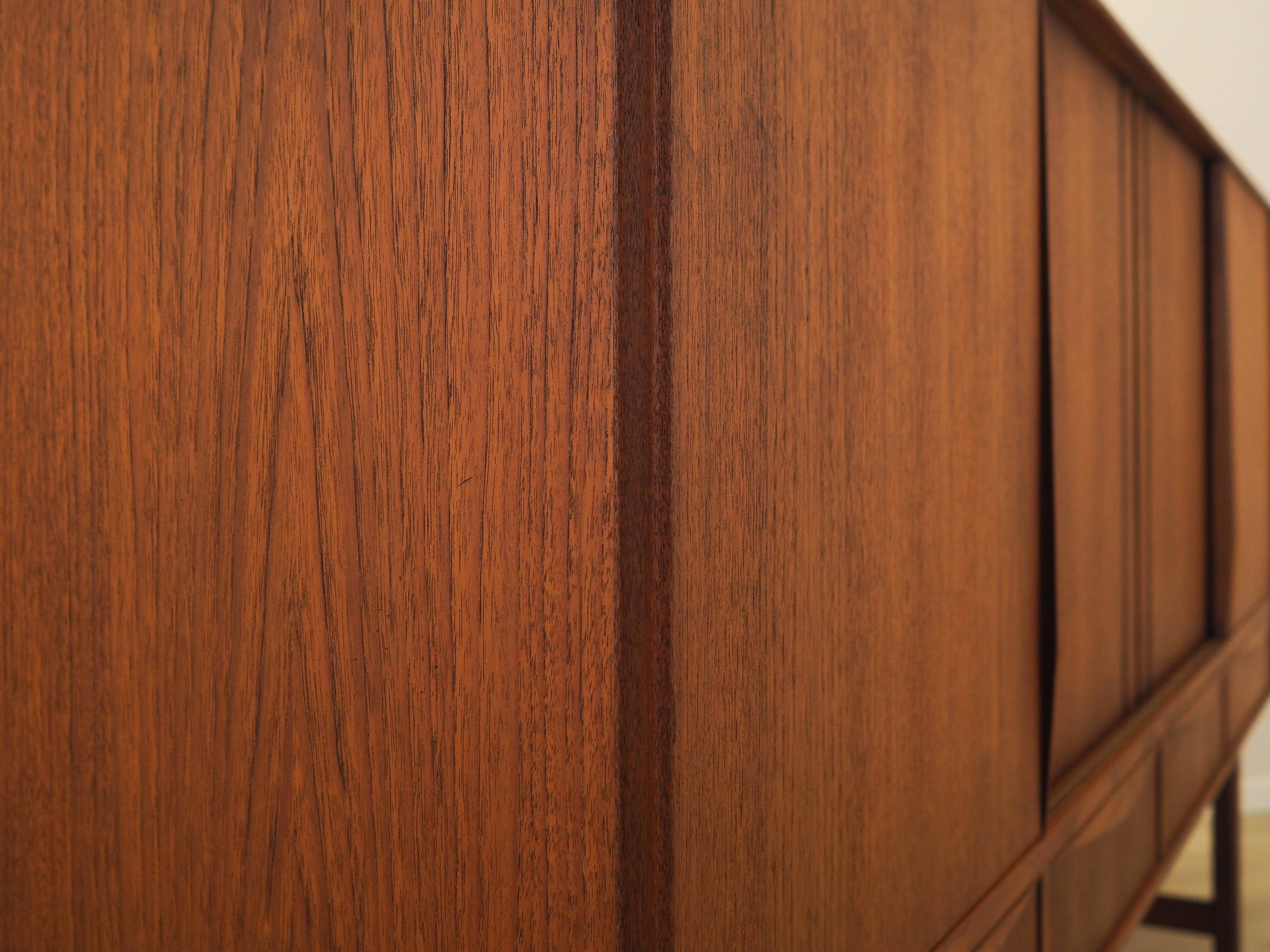 Teak highboard, Danish design, 1960s, designer: E.W. Bach