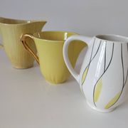 Set of three Salins Clair de Lune Panama vintage jugs.