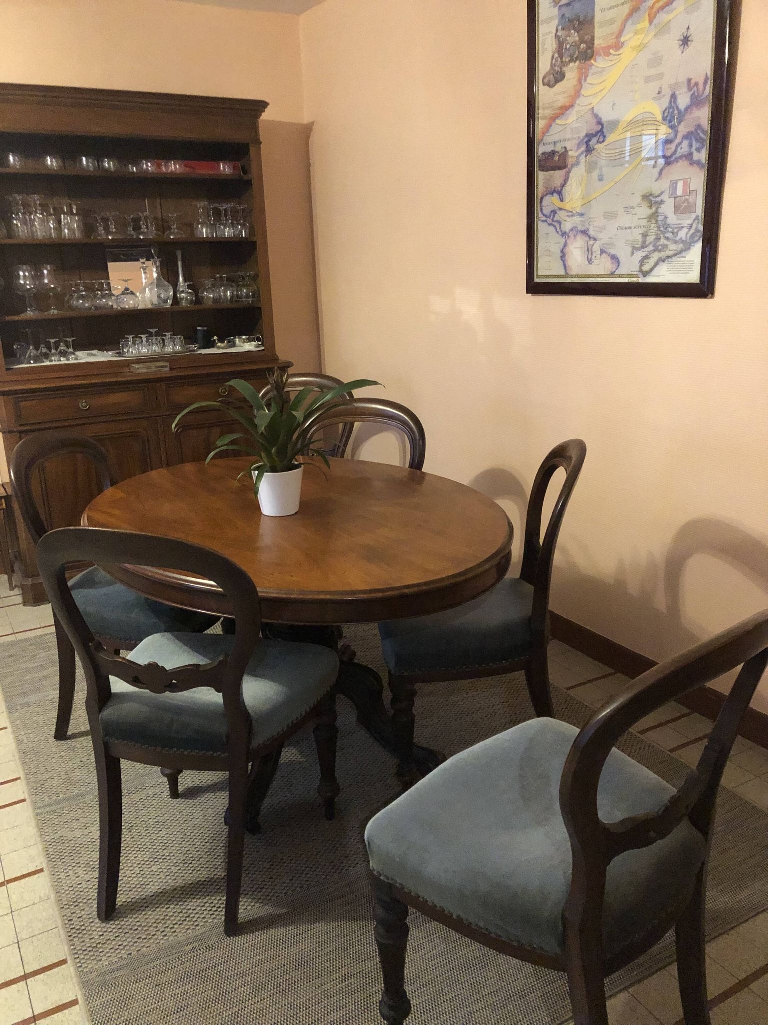 Set of 6 English chairs, Louis Philippe period