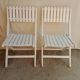 Vintage garden furniture R Gleizes in white painted wood