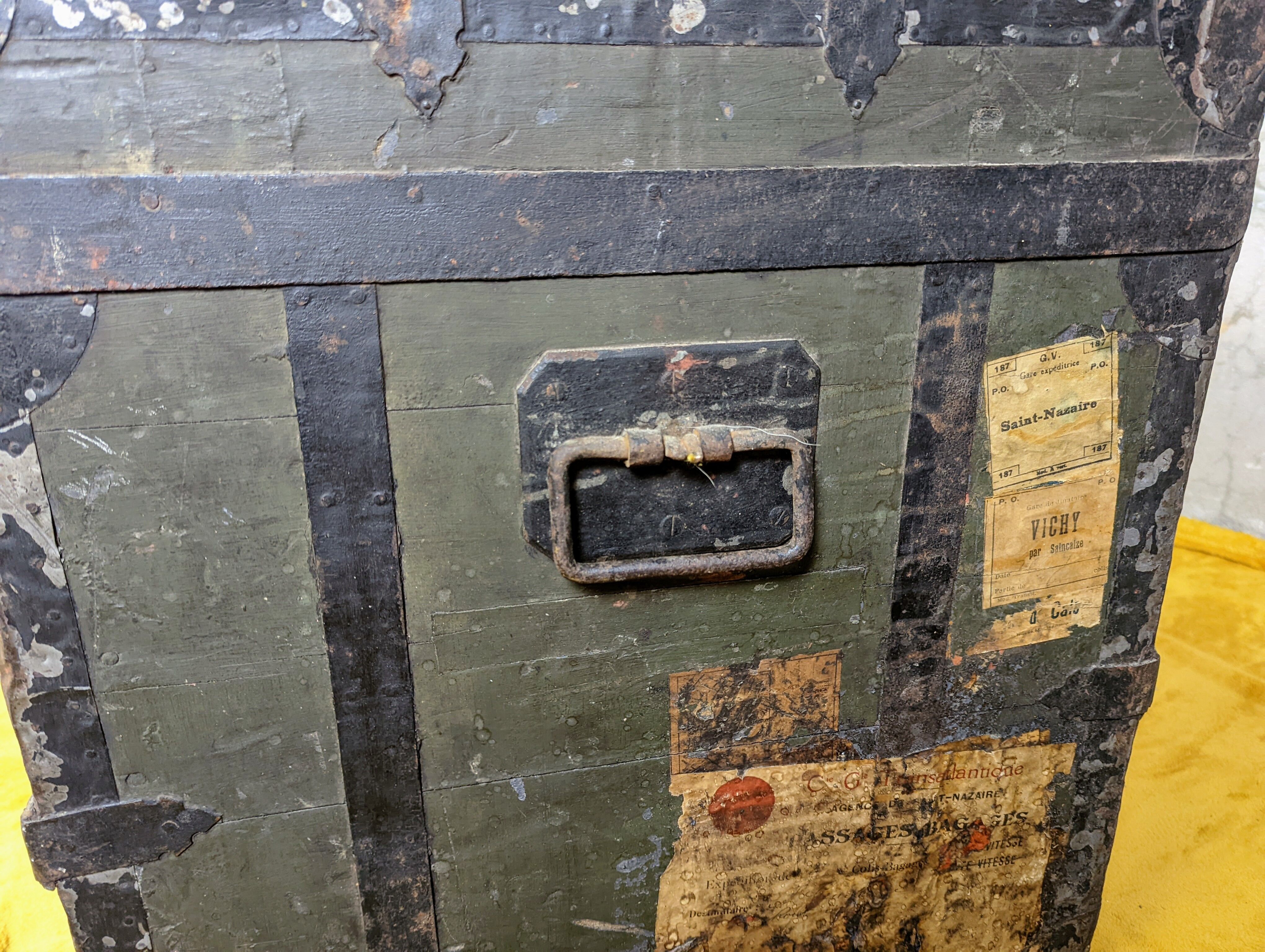 Antique travel trunk