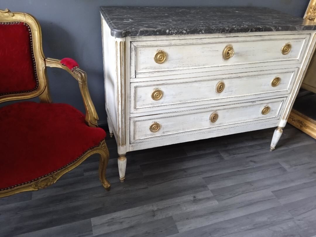 Louis philippe patinated chest of drawers