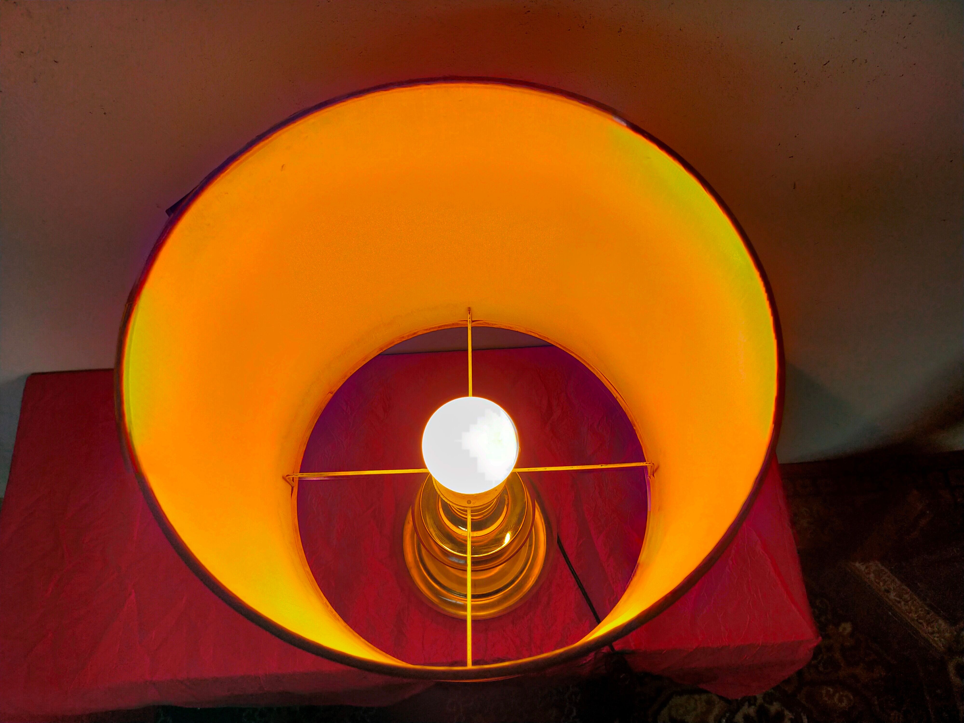 Richard Essig designer lamp in glass and gold metal