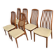 set of 4 Teak Kai Kristiansen chairs  for  Schou Andersen 1960s Denmark