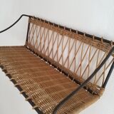 Rattan wall shelf