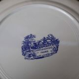 Set of 2 Sarreguemines flat plates, Romantic model, 25cm