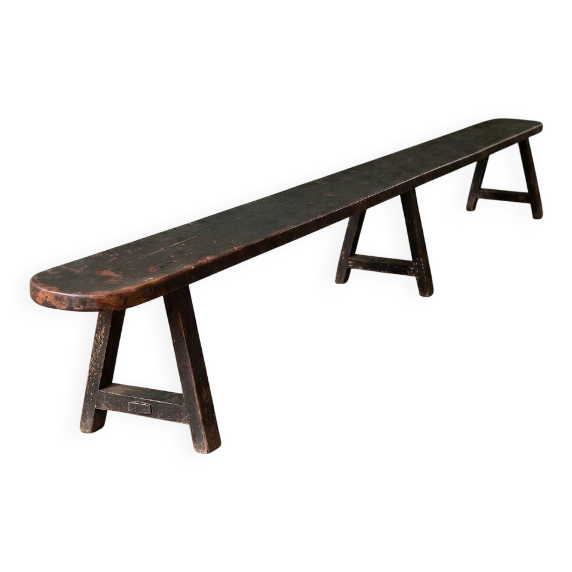 Old French provincial wooden bench, no. 1 | 335 cm