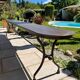 Banc de jardin en fer forgé artisanal
