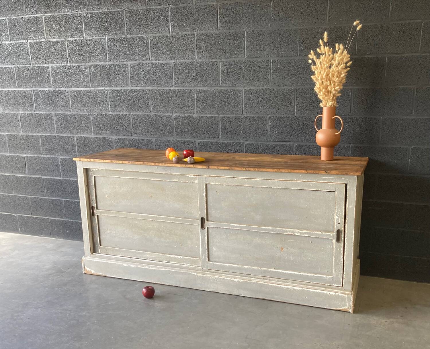 Old trade furniture with sliding door