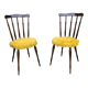 Pair of yellow moumoute chairs