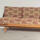 Folding sofa bed Canapé banquette Interier Praha 1960 floral pattern fabric