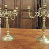 Pair of bronze candelabras