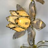 Lampe lotus dorée à 3 niveaux