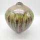 Vase in red and green flamed sandstone 30s