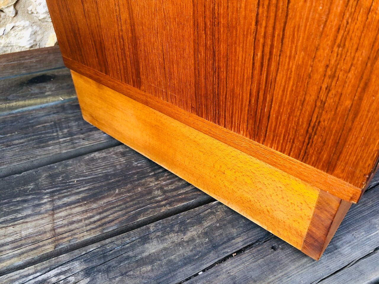 Low teak storage cabinet 60s